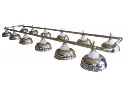 Лампа на двенадцать плафонов "Crown" D38 (серебристая)